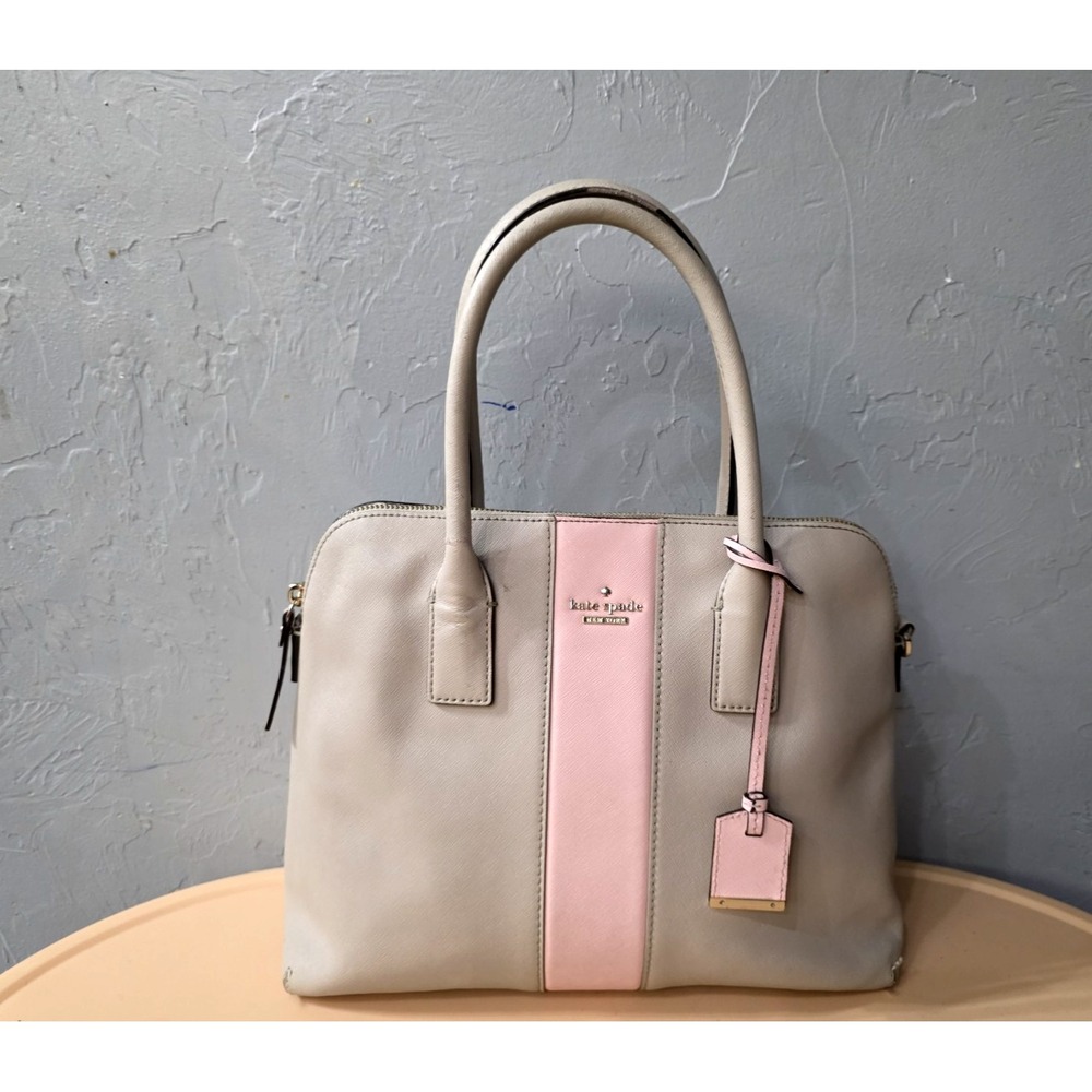 Kate Spade New York Cameron Street Racing Striped Margot Handbag Gray,‎ Pink
